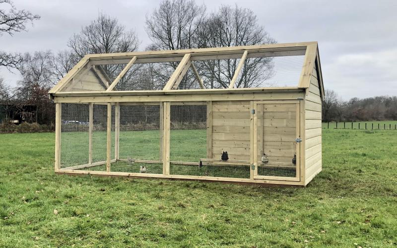 Kippenhok Grote houten kippenren Kwaliteits dierenverblijven van der Land