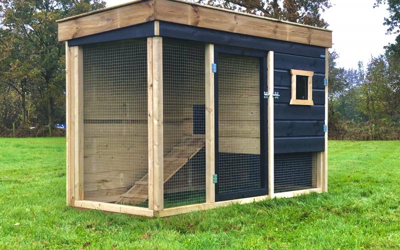 Kippenhok a- Kippenhok Leeuwarden type A, Deluxe Kwaliteits dierenverblijven van der Land