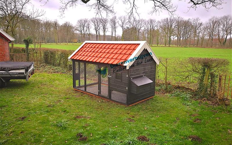 Kippenhok Sneek met dakpannen type D Kwaliteits dierenverblijven van der Land