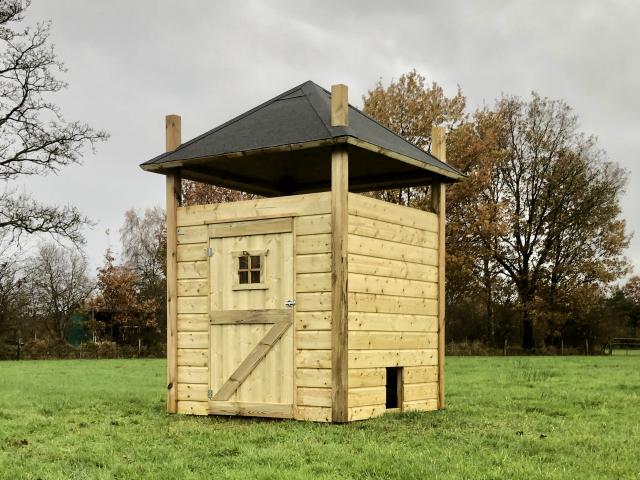 Dierenverblijven van der land Hooiberg geitenhok